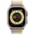 Apple Watch Ultra 49mm Titanium Case with Yellow/Beige Trail Loop